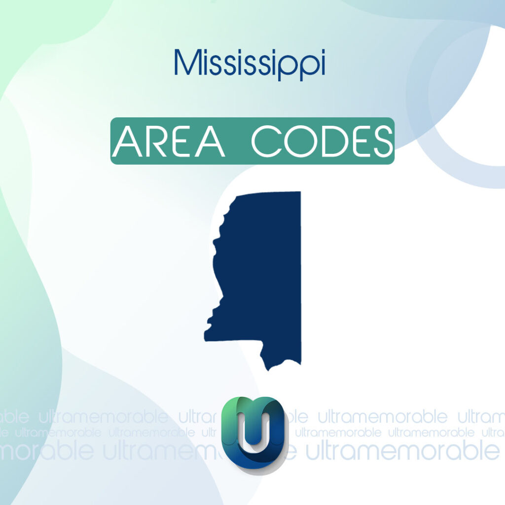 Mississippi Area Codes (601, 769) Ultra Memorable